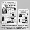 Born In 1930 White Newspaper Birthday Facts Any Year Any Age Personalised Card