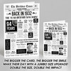 Born In 1932 White Newspaper Birthday Facts Any Year Any Age Personalised Card