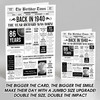 Born In 1940 White Newspaper Birthday Facts Any Year Any Age Personalised Card