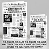 Born In 1977 White Newspaper Birthday Facts Any Year Any Age Personalised Card