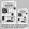 Born In 1995 White Newspaper Birthday Facts Any Year Any Age Personalised Card