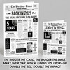 Born In 2021 White Newspaper Birthday Facts Any Year Any Age Personalised Card