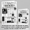 Born In 2022 White Newspaper Birthday Facts Any Year Any Age Personalised Card