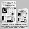 Born In 2023 White Newspaper Birthday Facts Any Year Any Age Personalised Card