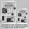 Born In 1920 Grey Newspaper Birthday Facts Any Year Any Age Personalised Card