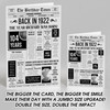Born In 1922 Grey Newspaper Birthday Facts Any Year Any Age Personalised Card
