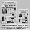 Born In 1928 Grey Newspaper Birthday Facts Any Year Any Age Personalised Card
