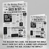 Born In 1971 Grey Newspaper Birthday Facts Any Year Any Age Personalised Card