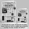 Born In 1974 Grey Newspaper Birthday Facts Any Year Any Age Personalised Card