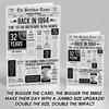 Born In 1994 Grey Newspaper Birthday Facts Any Year Any Age Personalised Card