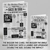 Born In 1998 Grey Newspaper Birthday Facts Any Year Any Age Personalised Card