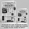 Born In 2001 Grey Newspaper Birthday Facts Any Year Any Age Personalised Card