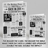 Born In 2011 Grey Newspaper Birthday Facts Any Year Any Age Personalised Card