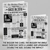 Born In 2018 Grey Newspaper Birthday Facts Any Year Any Age Personalised Card