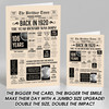 Born In 1920 Newspaper Birthday Facts Any Year Any Age Personalised Card