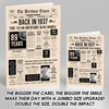 Born In 1937 Newspaper Birthday Facts Any Year Any Age Personalised Card