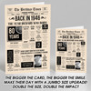 Born In 1946 Newspaper Birthday Facts Any Year Any Age Personalised Card
