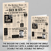 Born In 1975 Newspaper Birthday Facts Any Year Any Age Personalised Card