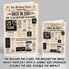 Born In 2001 Newspaper Birthday Facts Any Year Any Age Personalised Card
