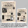 Born In 2010 Newspaper Birthday Facts Any Year Any Age Personalised Card