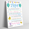 Born In 1984 Colour Birthday Facts Any Year Any Age Personalised Birthday Print