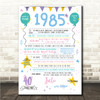 Born In 1985 Colour Birthday Facts Any Year Any Age Personalised Birthday Print