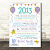 Born In 2013 Colour Birthday Facts Any Year Any Age Personalised Birthday Print