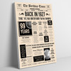 Born In 1927 Newspaper Birthday Facts Any Year Any Age Personalised Print