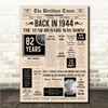 Born In 1944 Newspaper Birthday Facts Any Year Any Age Personalised Print