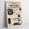 Born In 1984 Newspaper Birthday Facts Any Year Any Age Personalised Print