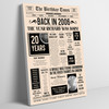 Born In 2006 Newspaper Birthday Facts Any Year Any Age Personalised Print