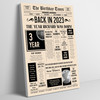 Born In 2023 Newspaper Birthday Facts Any Year Any Age Personalised Print