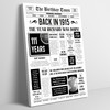 Born In 1915 White Newspaper Birthday Facts Any Year Any Age Personalised Print