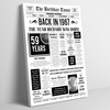 Born In 1967 White Newspaper Birthday Facts Any Year Any Age Personalised Print