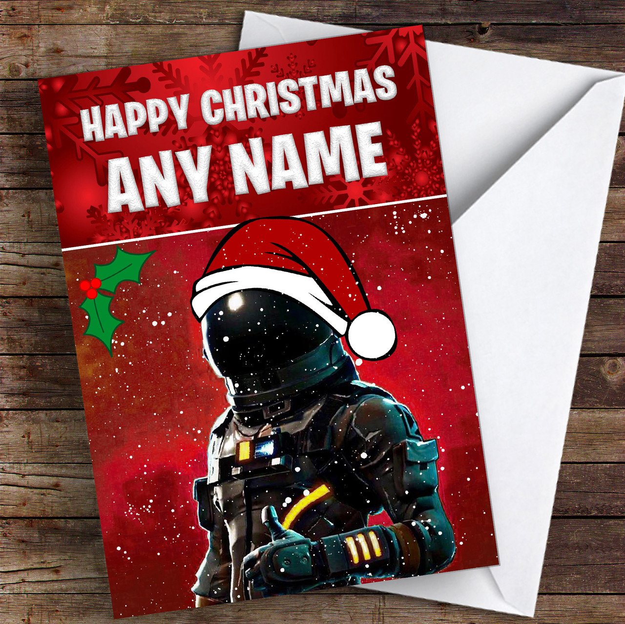 Dark Voyager Fortnite Personalised Children's Christmas Card - The Card Zoo