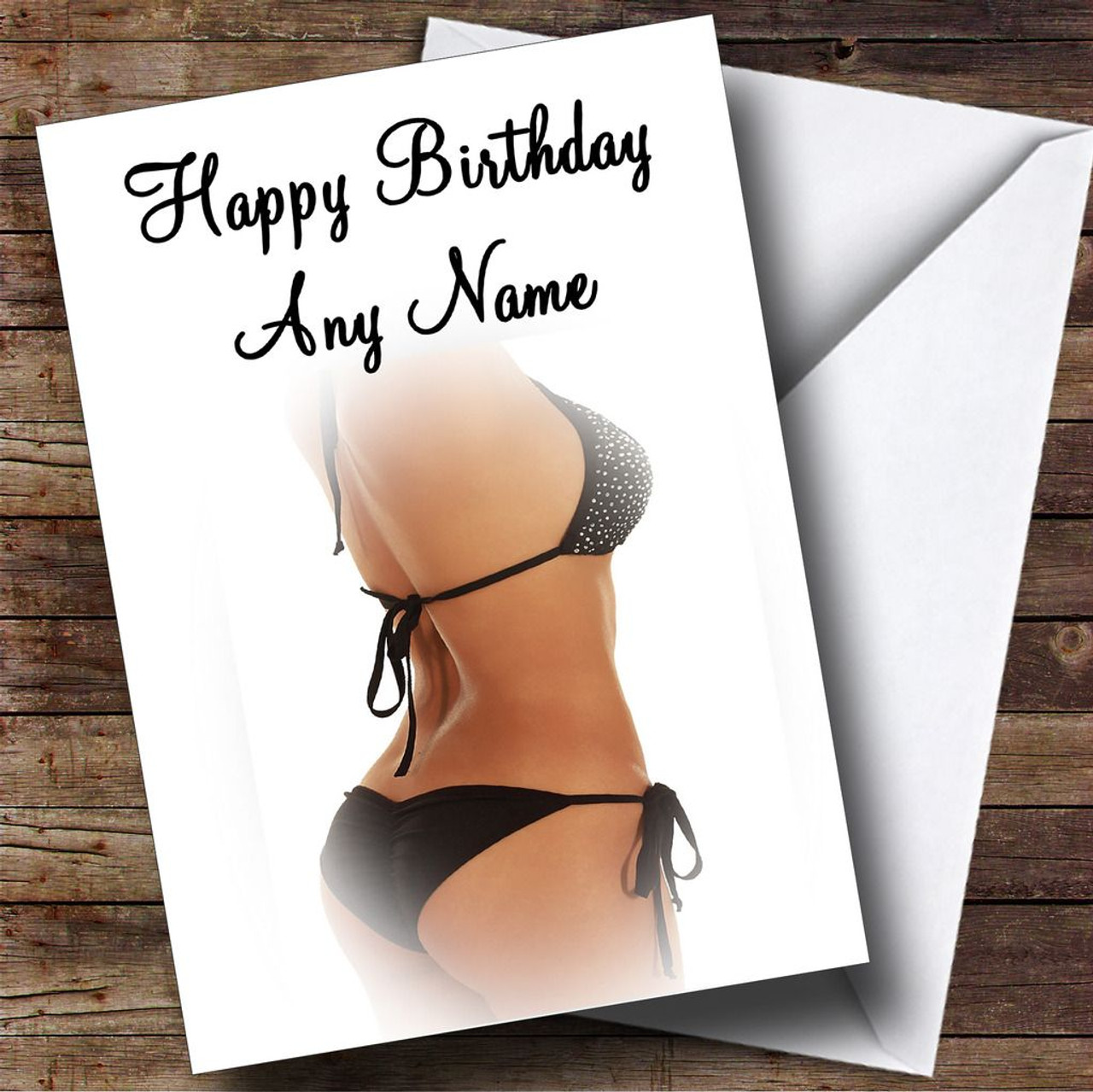 PERSONALISED RUDE SEXY GIRL BOOBS BIRTHDAY ANY OCCASION GREETING CARD