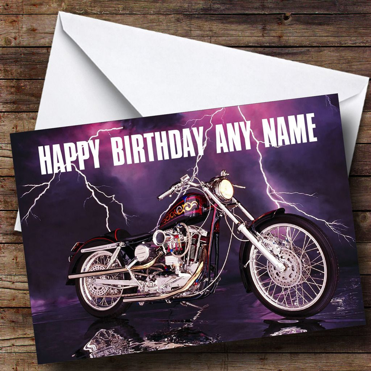 Harley Davidson Personalised Birthday Card - The Card Zoo