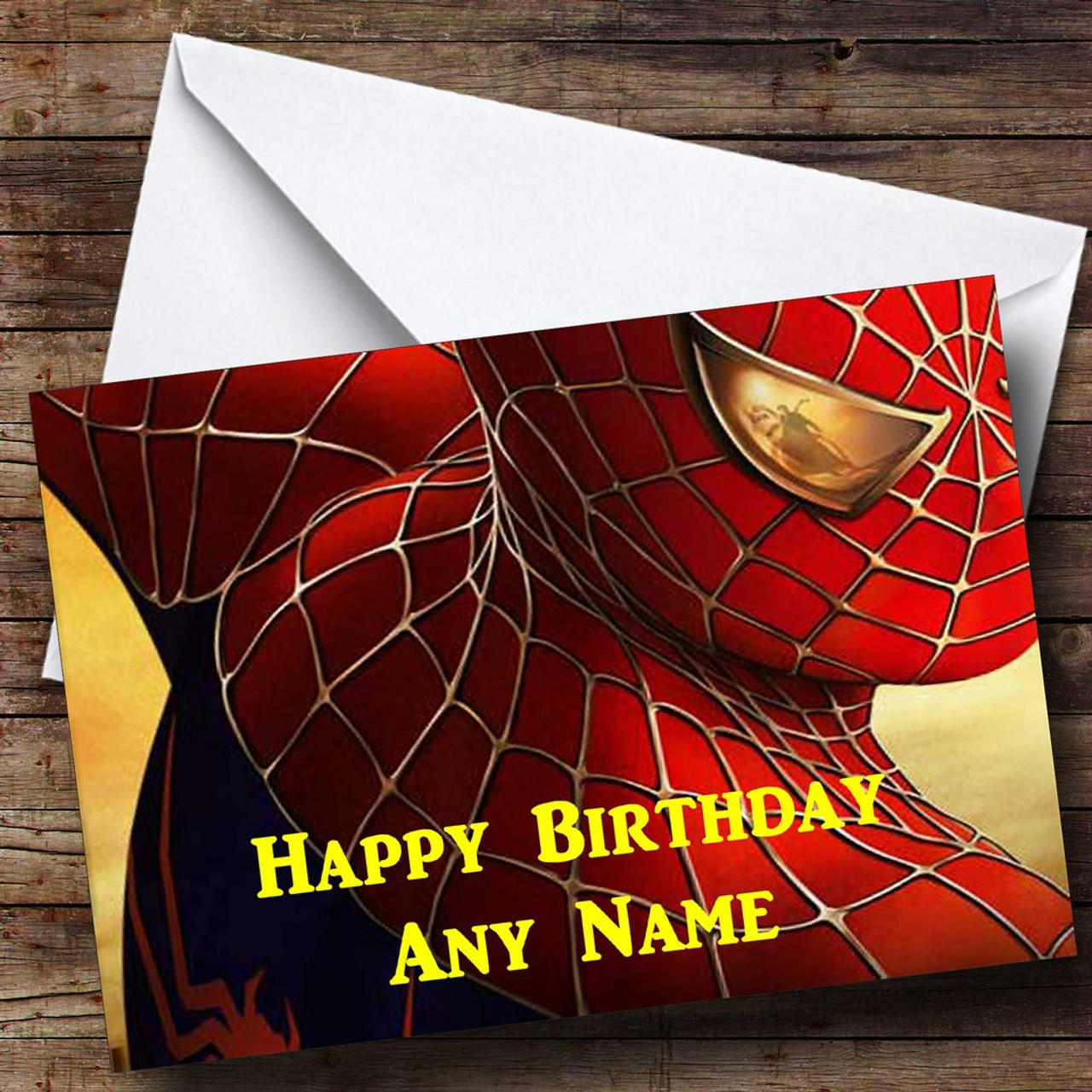 birthday card spiderman card design template