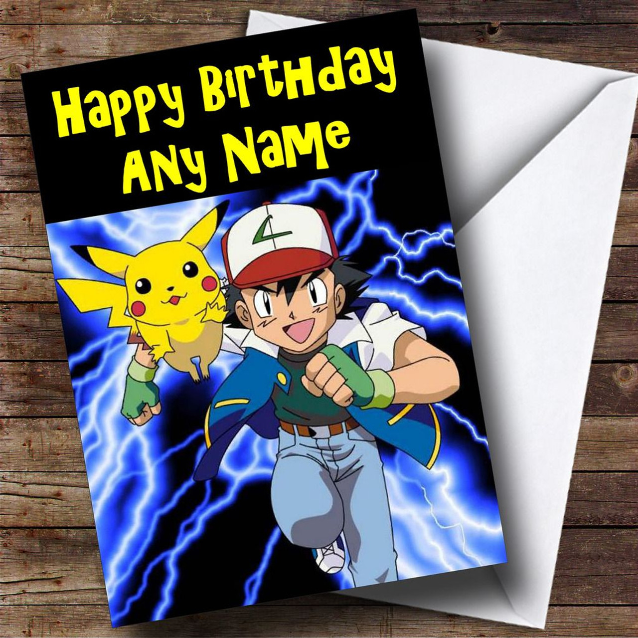 pokemon personalised birthday card the card zoo