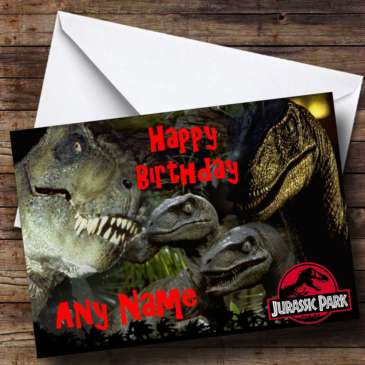 Jurassic Park Personalised Birthday Card - The Card Zoo