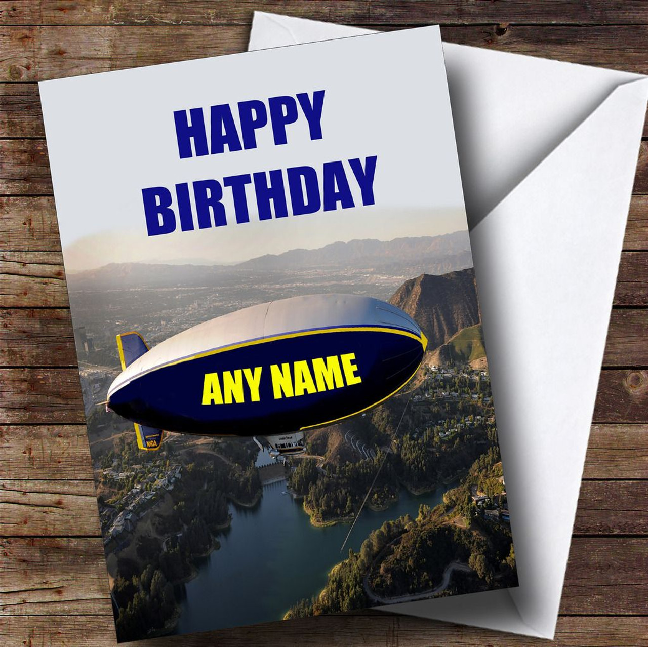 Flying Blimp Funny Personalised Birthday Card The Card Zoo - blimp headphones roblox blimp headphones free