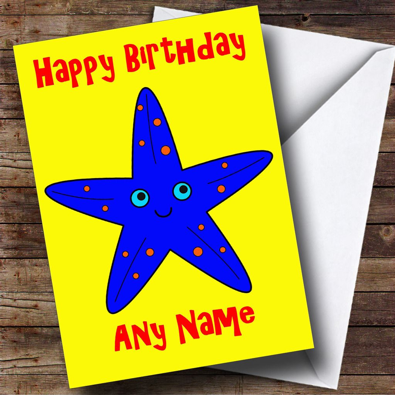 Blue Starfish Personalised Birthday Card The Card Zoo - blue roblox personalised birthday card the card zoo