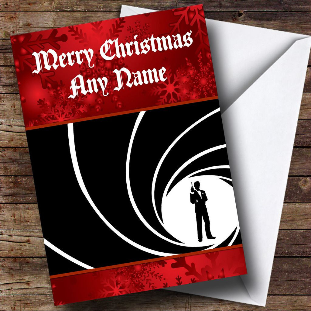 James Bond Personalised Christmas Card The Card Zoo