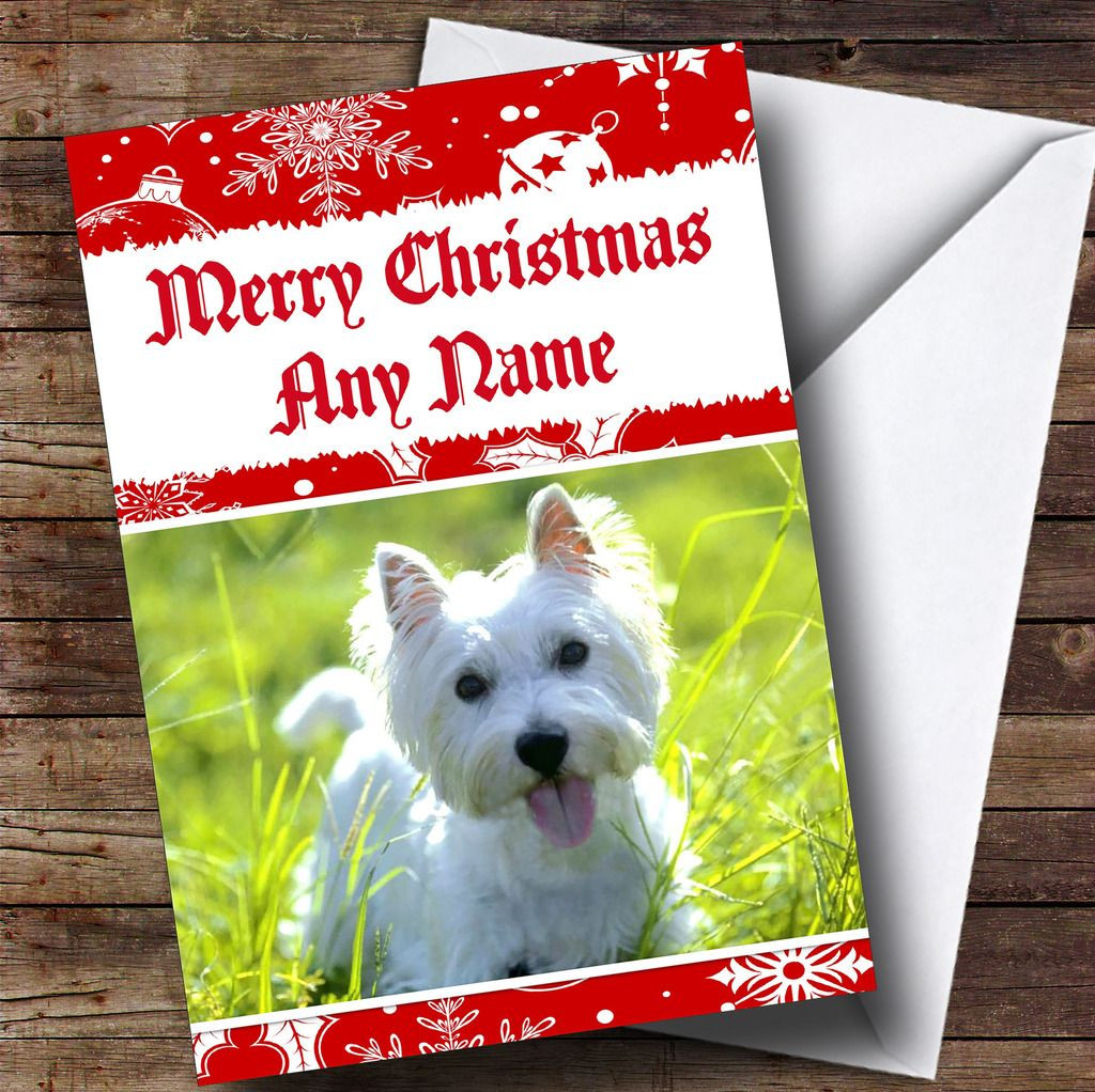 West Highland Terrier Dog Personalised Christmas Card The Card Zoo