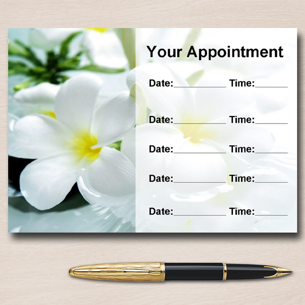 Beauty Treatment Spa Personalised Appointment Cards 