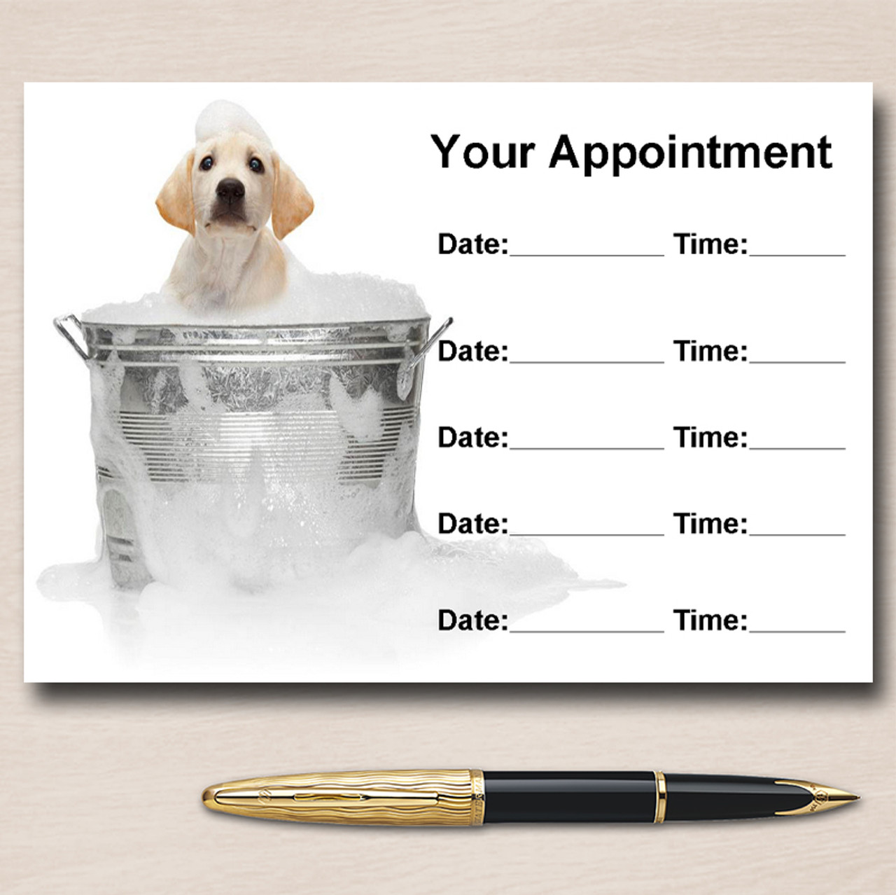 dog grooming appointment cards