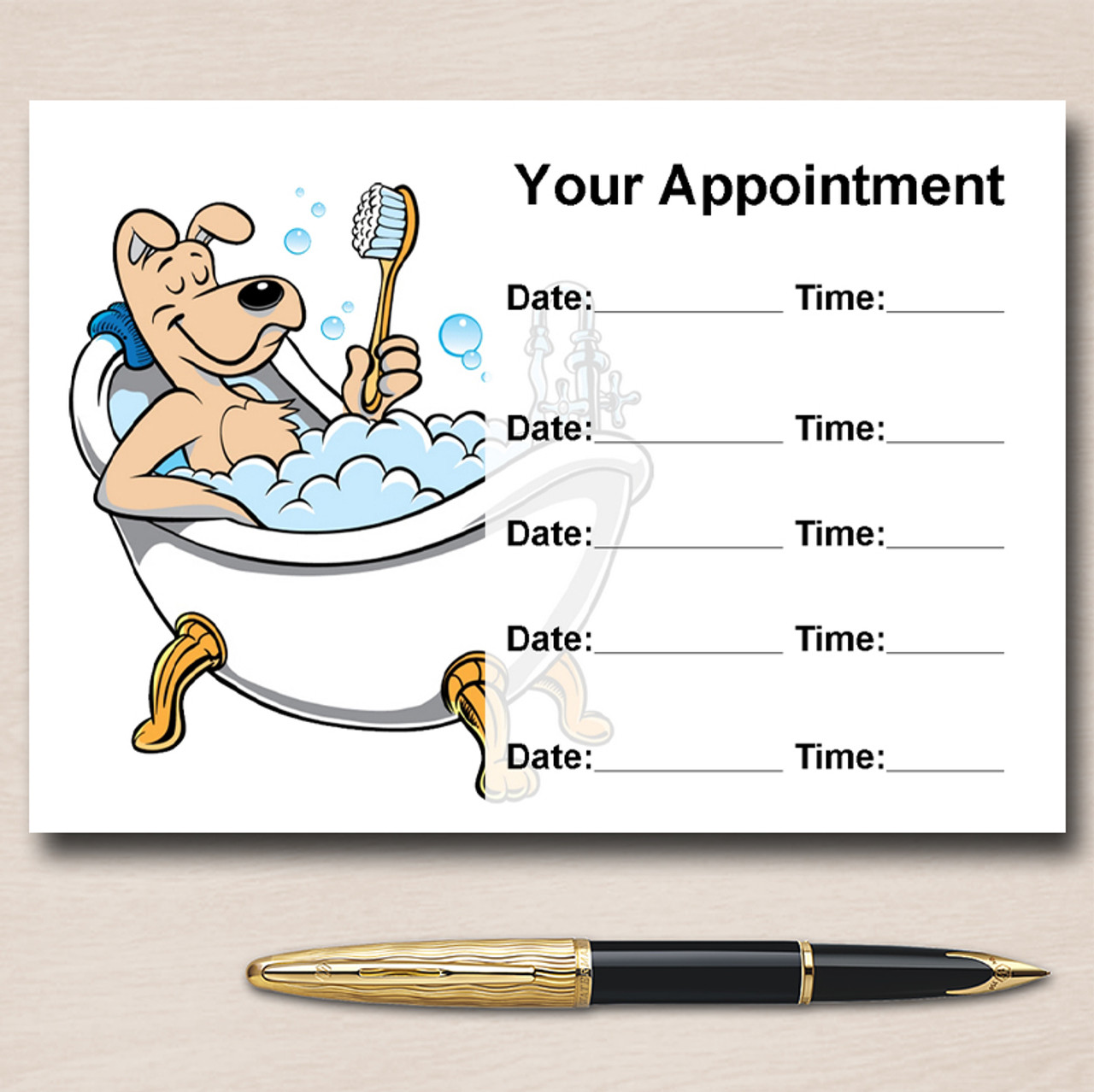 dog grooming appointment cards