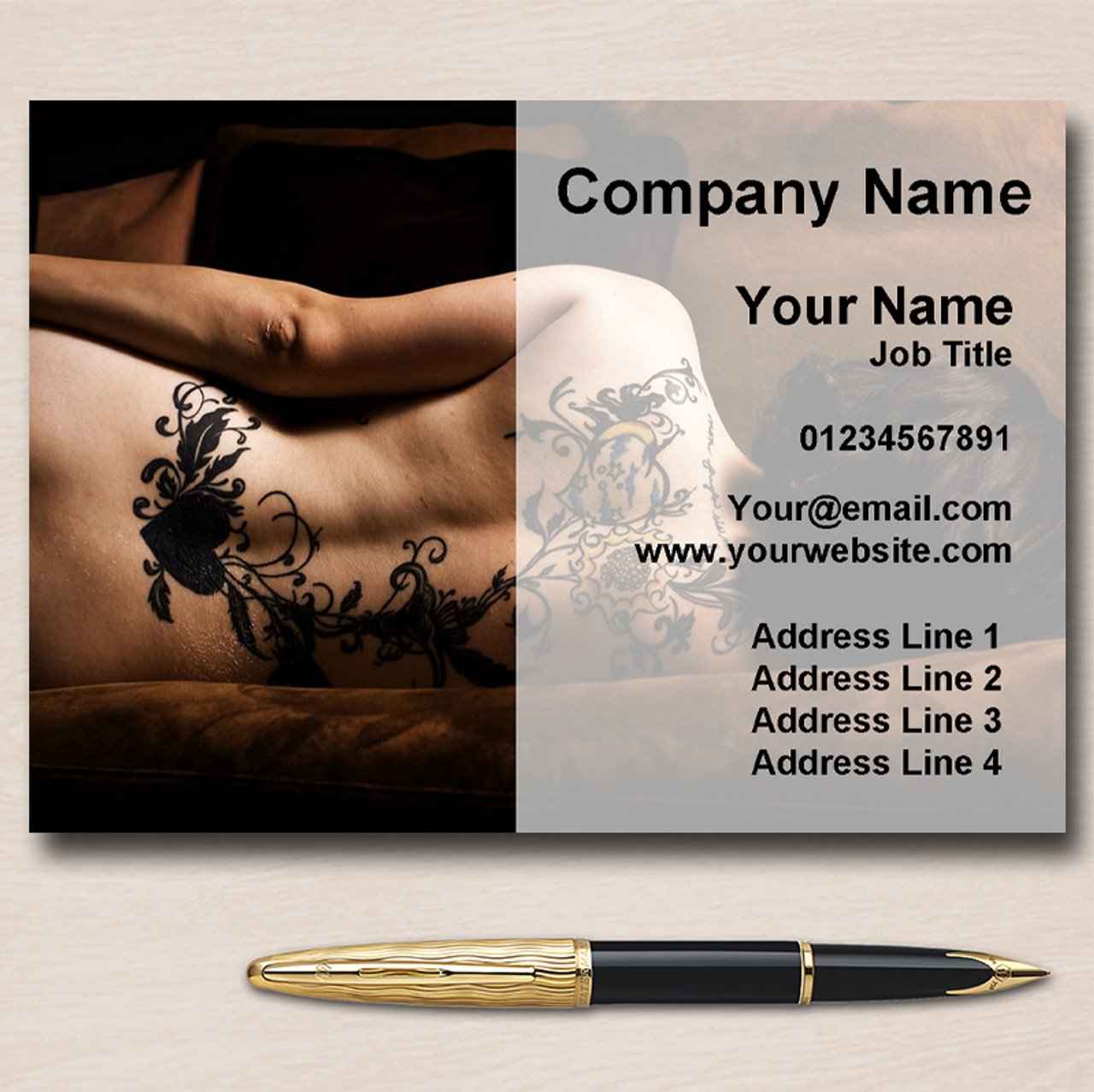 Tattooist Tattoo Artist Studio Piercing Personalised Business Cards  The  Card Zoo