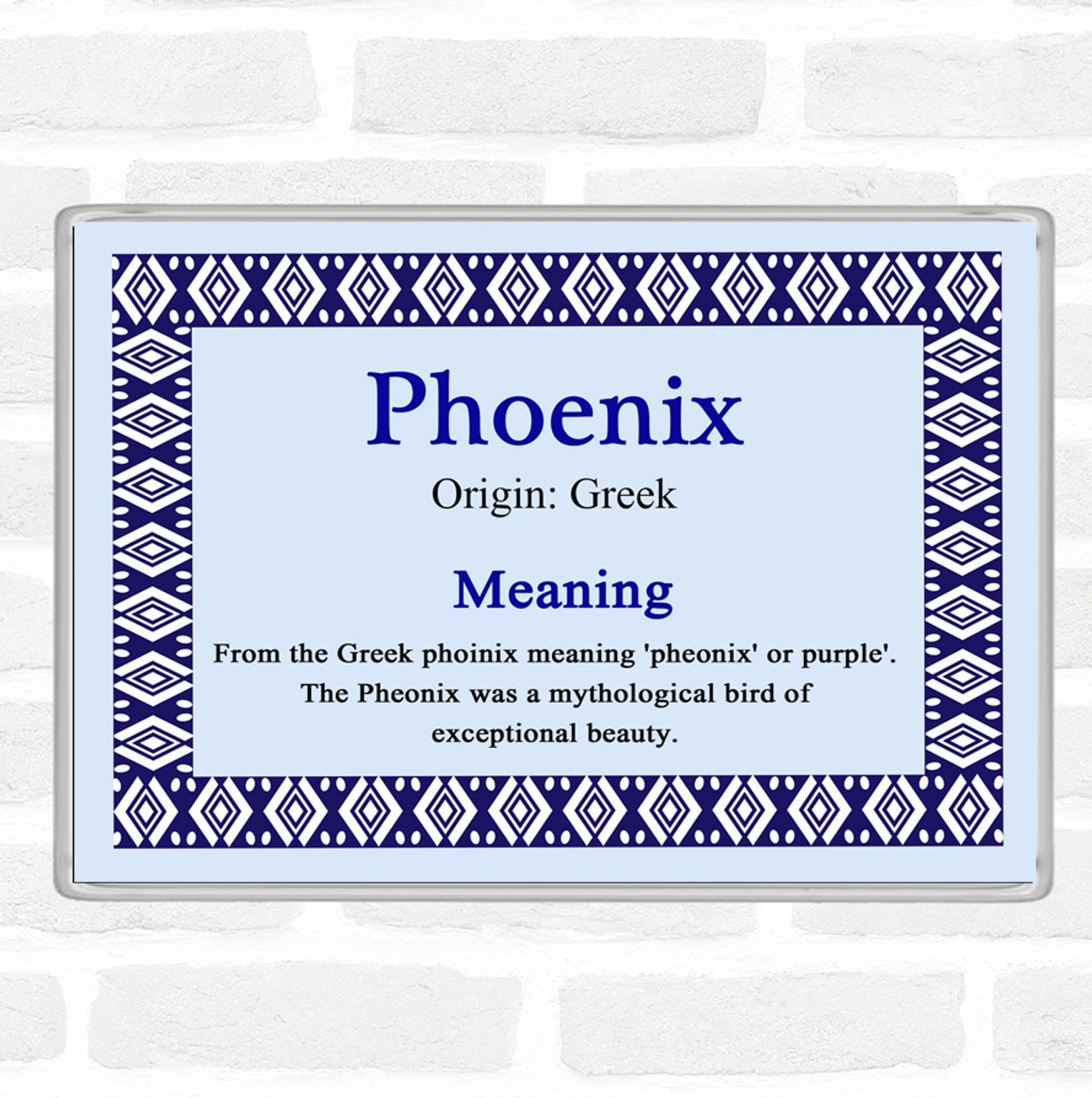 Phoenix Name Meaning Jumbo Fridge Magnet Blue The Card Zoo - blue phoenix logo 200x200 roblox