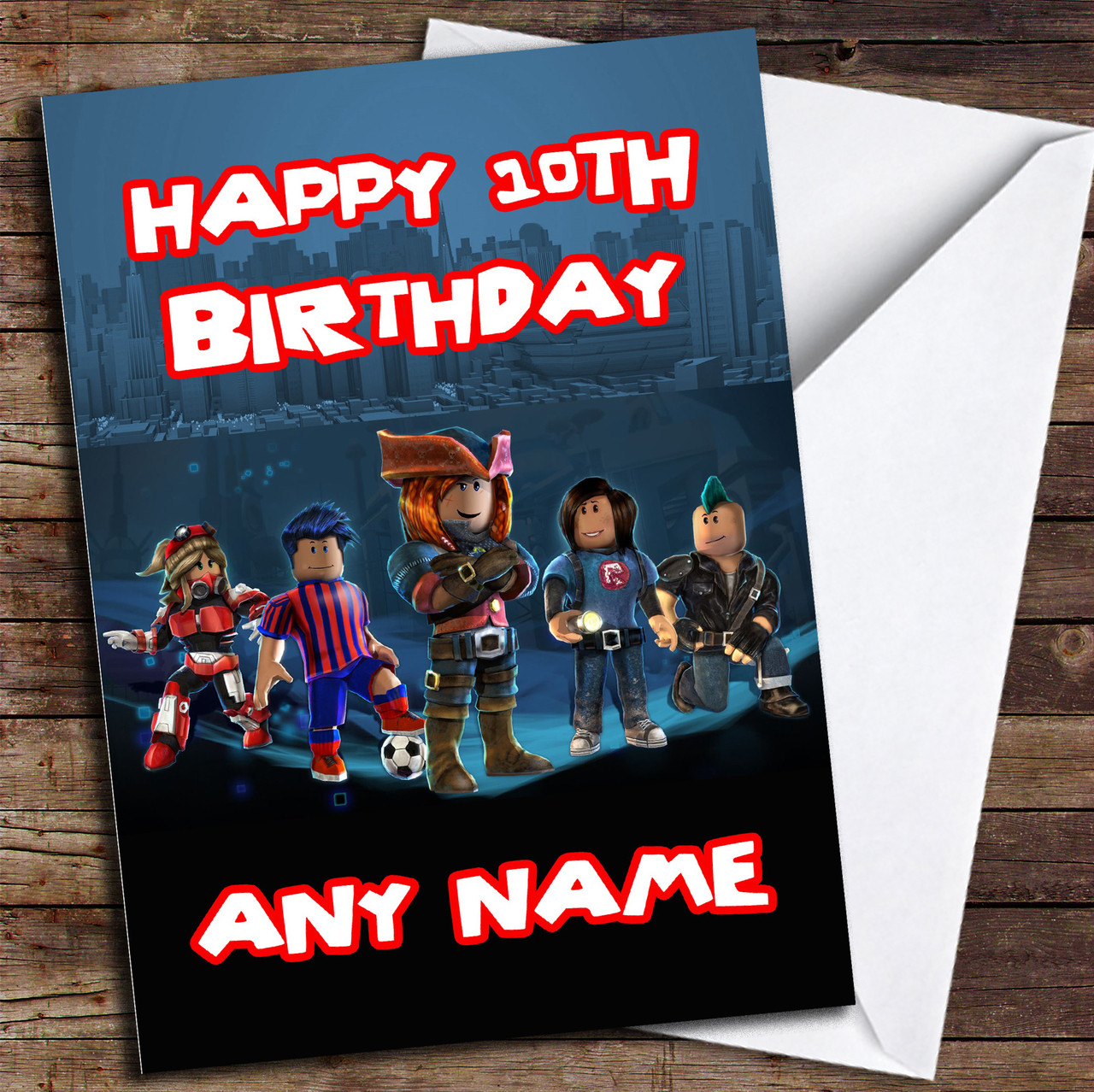 Roblox Style Personalize Name Birthday Card - cool roblox names unisex